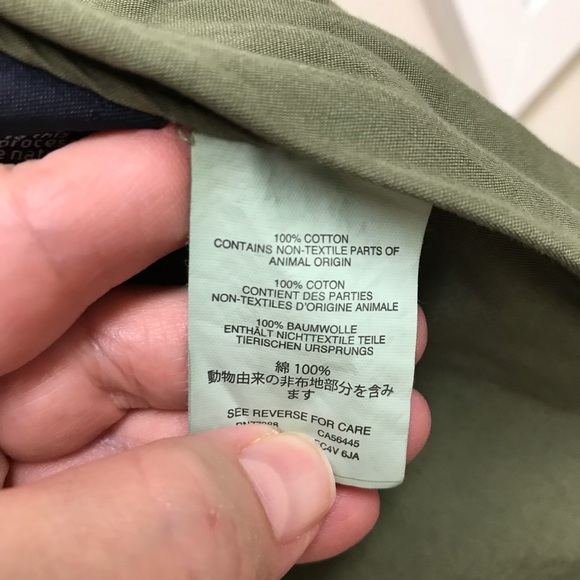 J Crew 100% Cotton Olive Green Jacket in Large - Picture 12 of 14